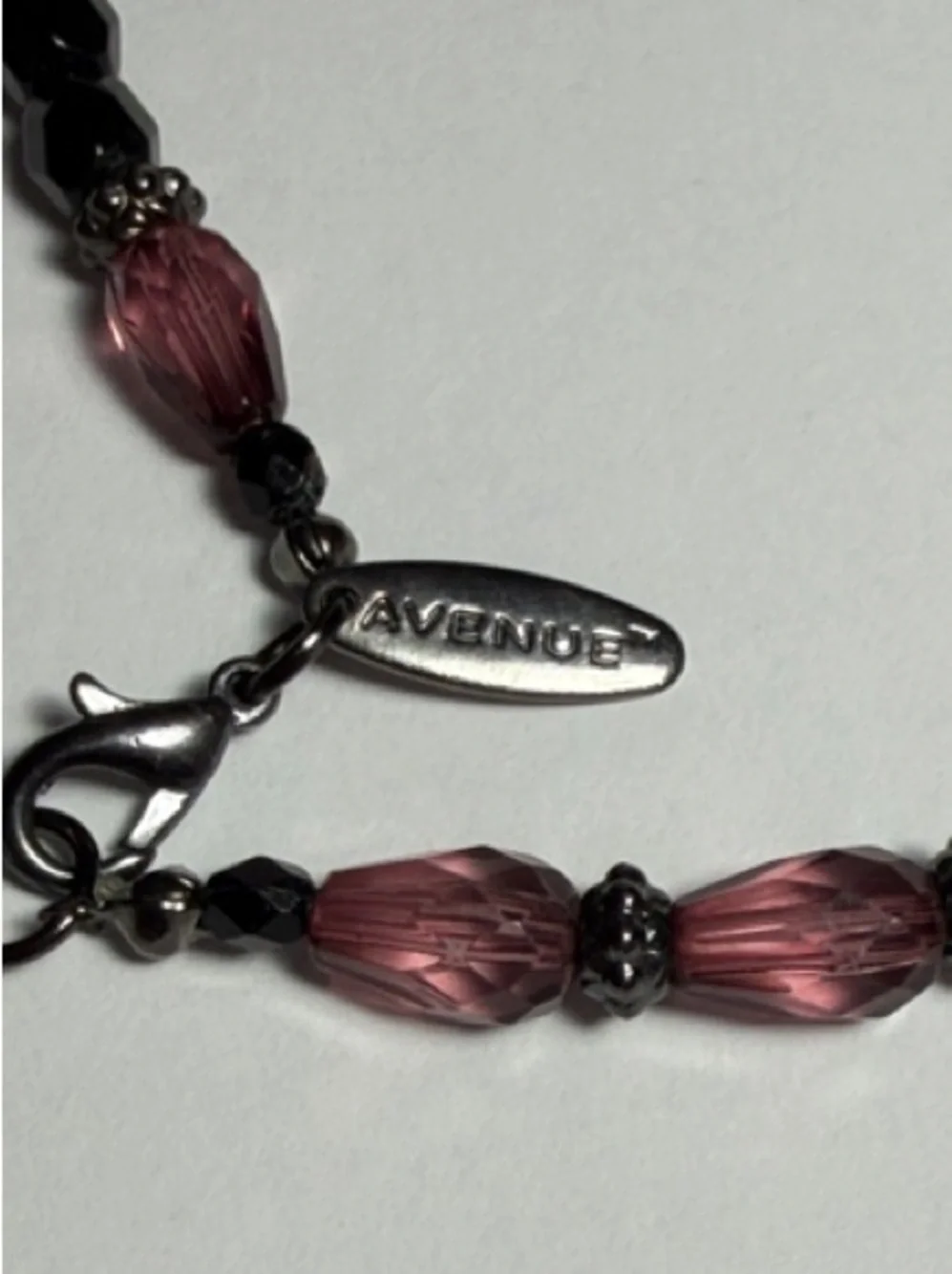 Avenue Purple and Pink Beaded Long Necklace